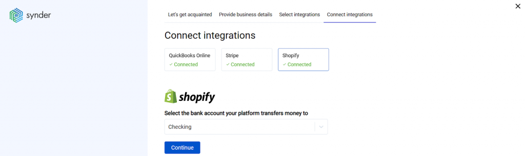 How to set up Shopify to QuickBooks sync - step 6