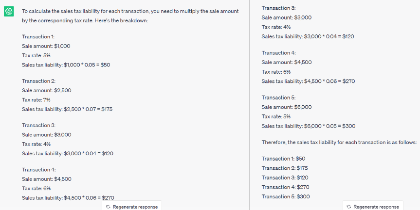 ChatGPT simplifies tax liability calculations