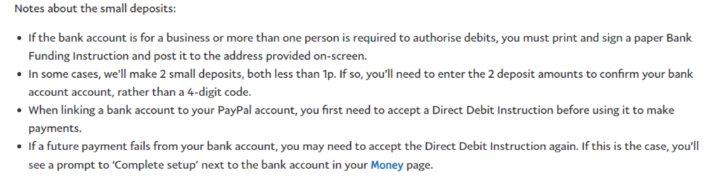 how to verify paypal account: step 3