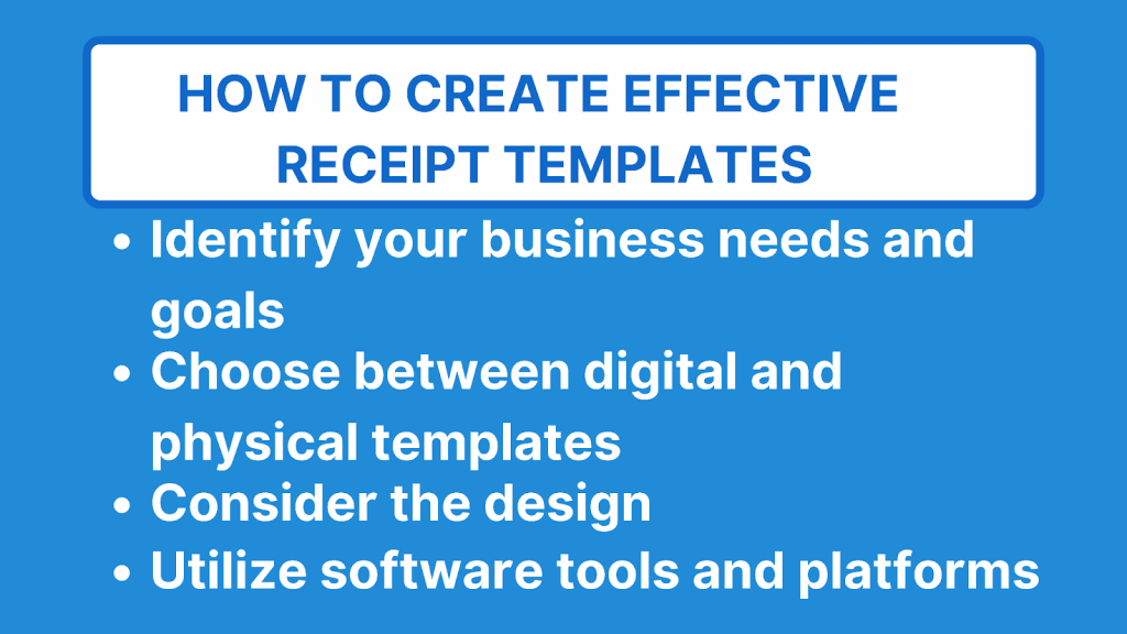 How to create effective receipt templates