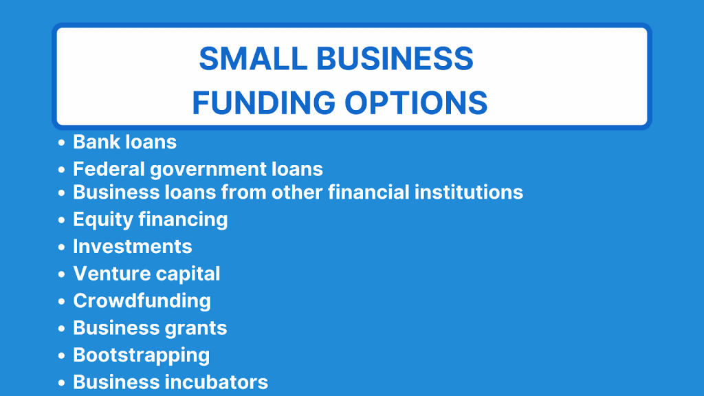Small business funding options