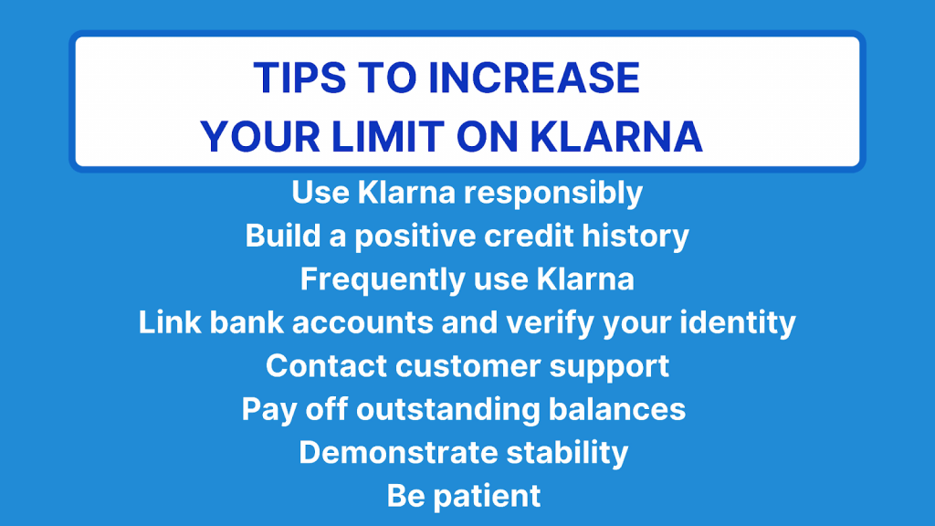 Tips to increase your limit on Klarna