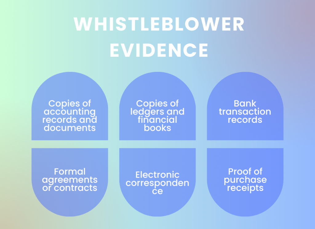 Whistleblower evidence
