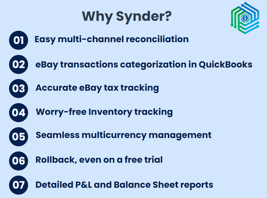 Why choose Synder for eBay QuickBooks Online integration