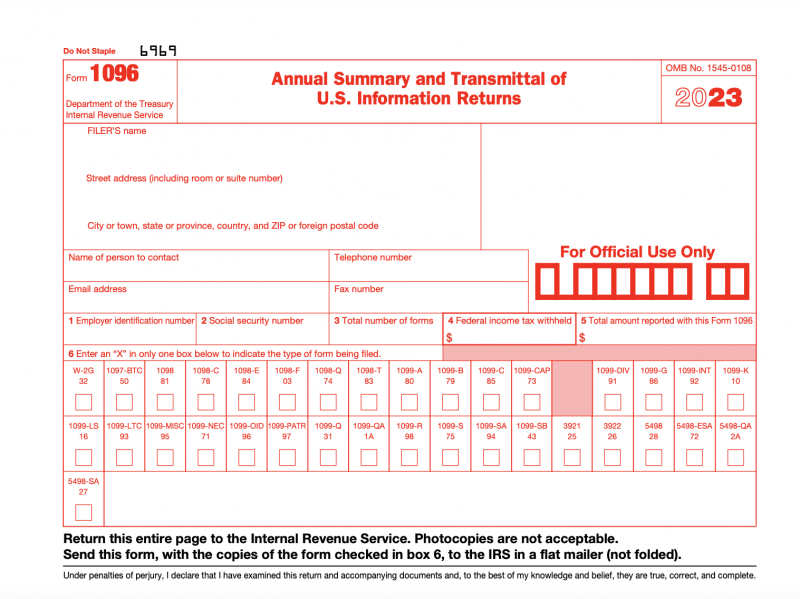 1096 Form: What is a 1096 Form & How to Complete and File 1096 Forms