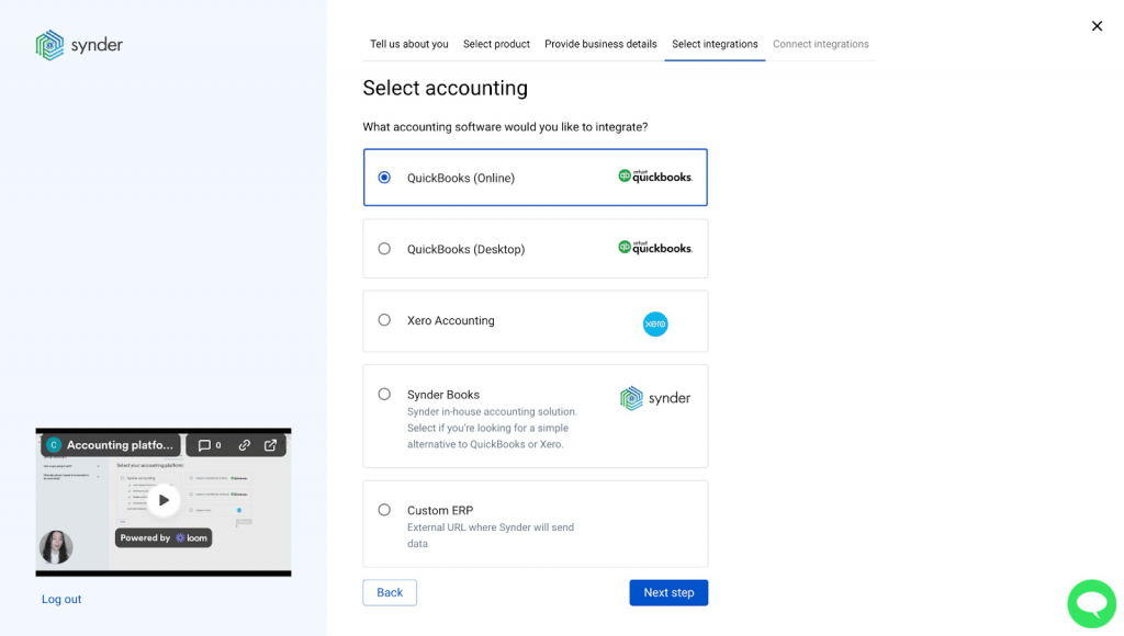 Accounting software integration with Synder: connecting an accounting platform