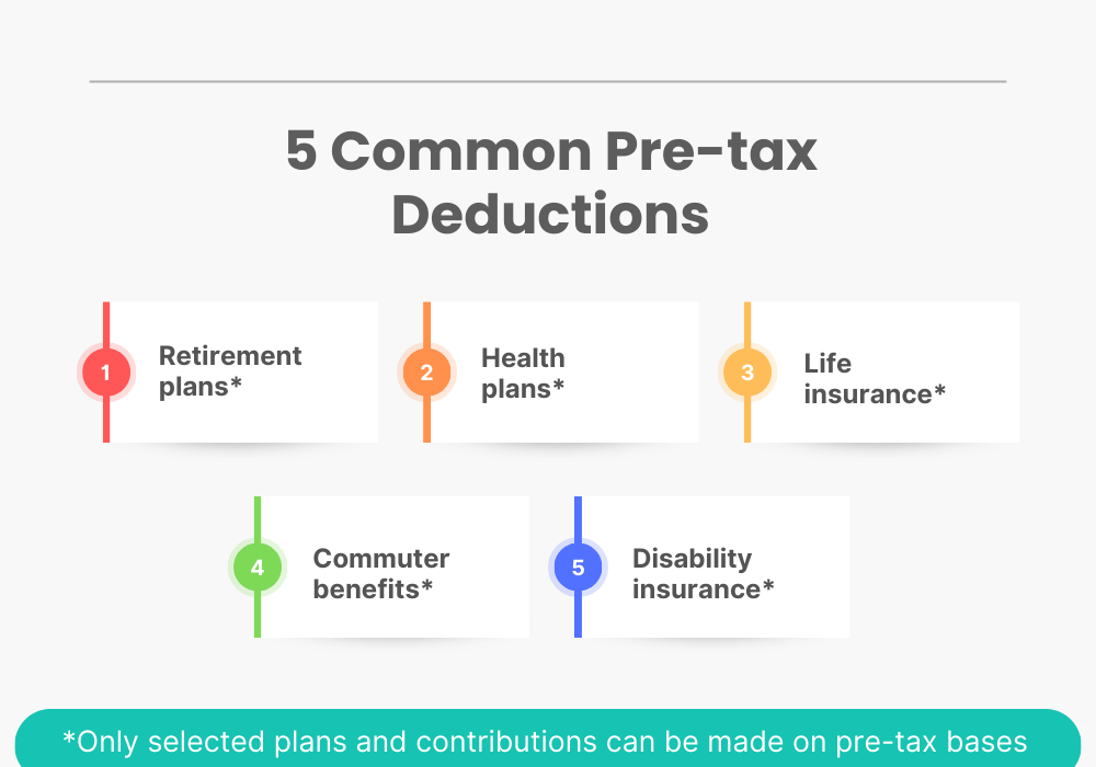 5 common pre-tax deductions