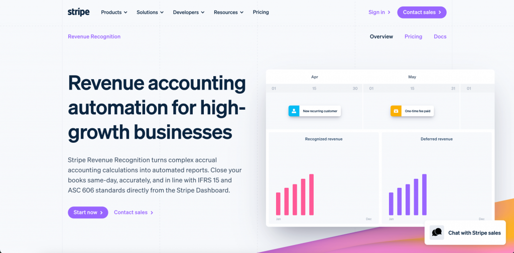 Stripe revenue recognition