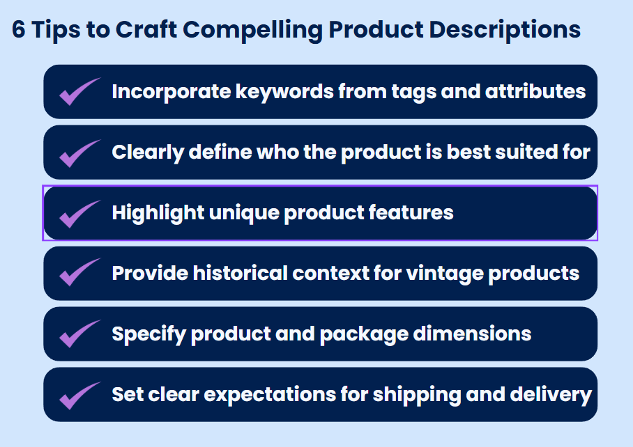 6 Tips to Craft Compelling Product Descriptions