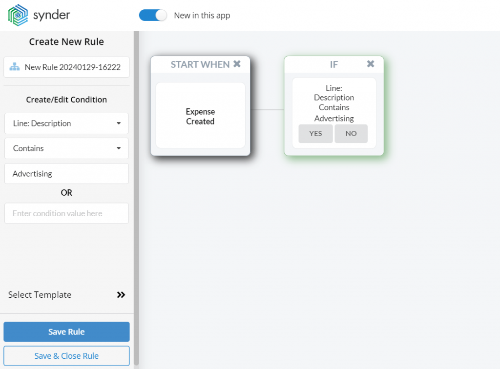 Smart Rules setting up: Step 3.