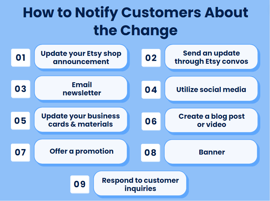 How to notify your customers about the change