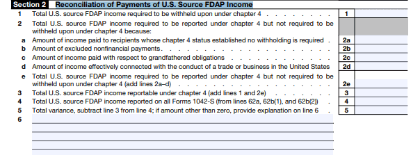 Form 1042: Section 2