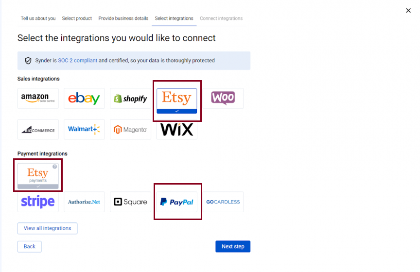 Etsy PayPal integration