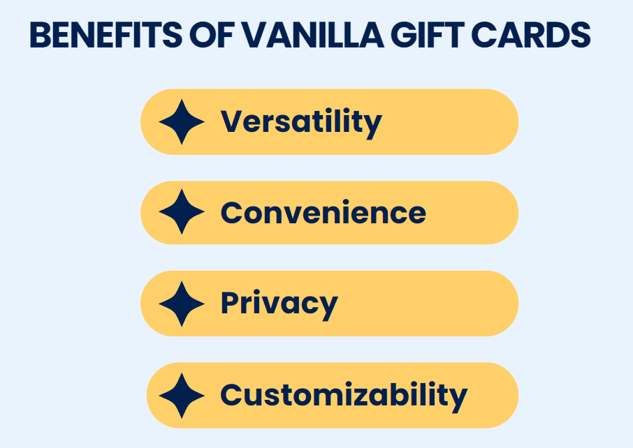 Benefits of using Vanilla Visa gift cards