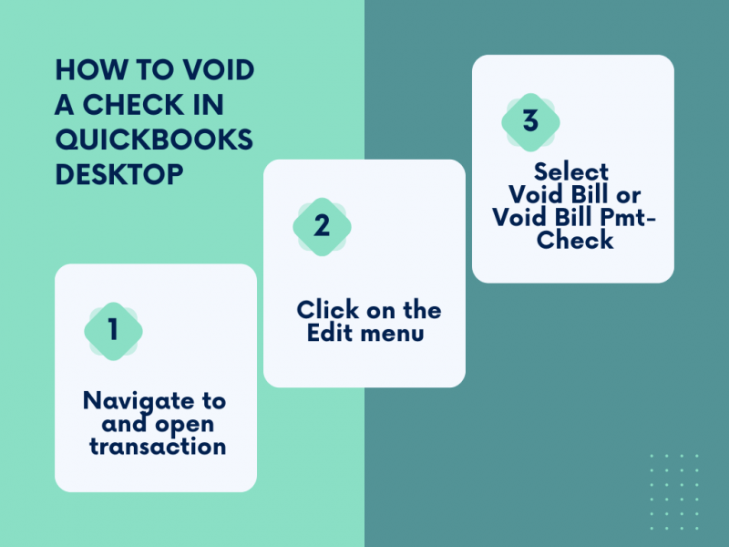 How to void a check in QuickBooks Desktop A QBD voiding checks guide