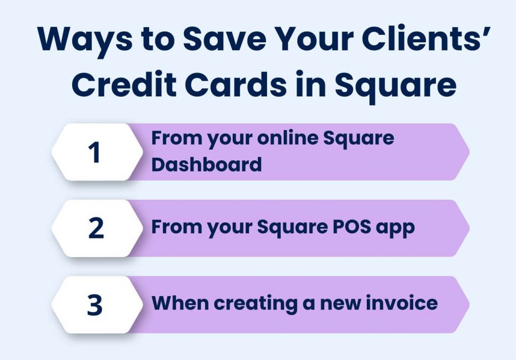 Ways to save your clients’ credit cards in Square