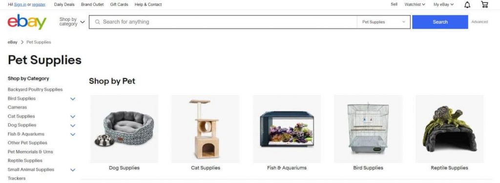 eBay: Pet supplies