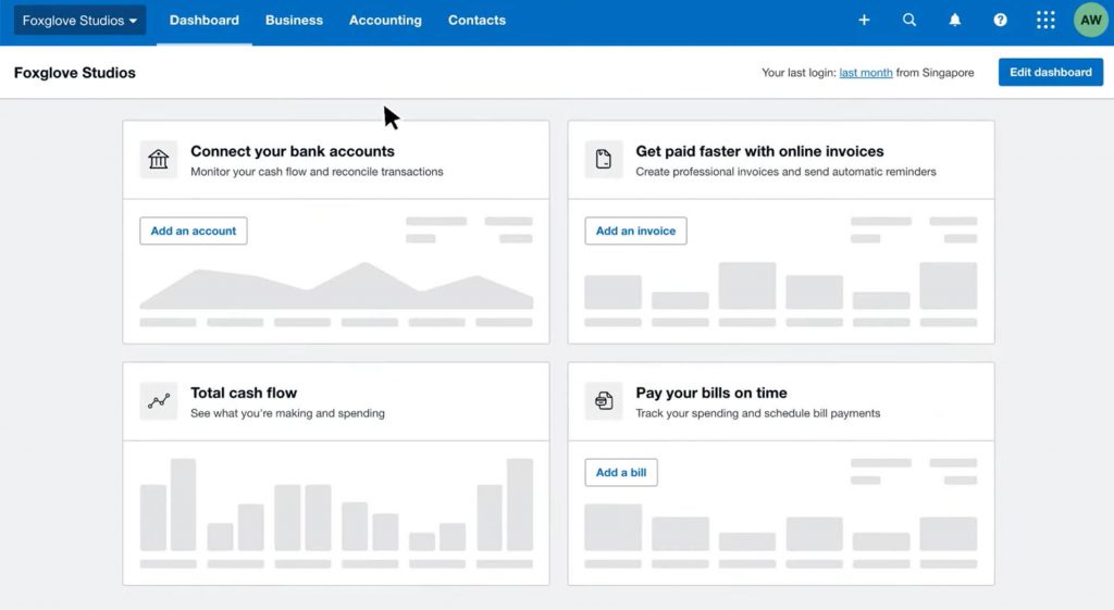 Xero interface