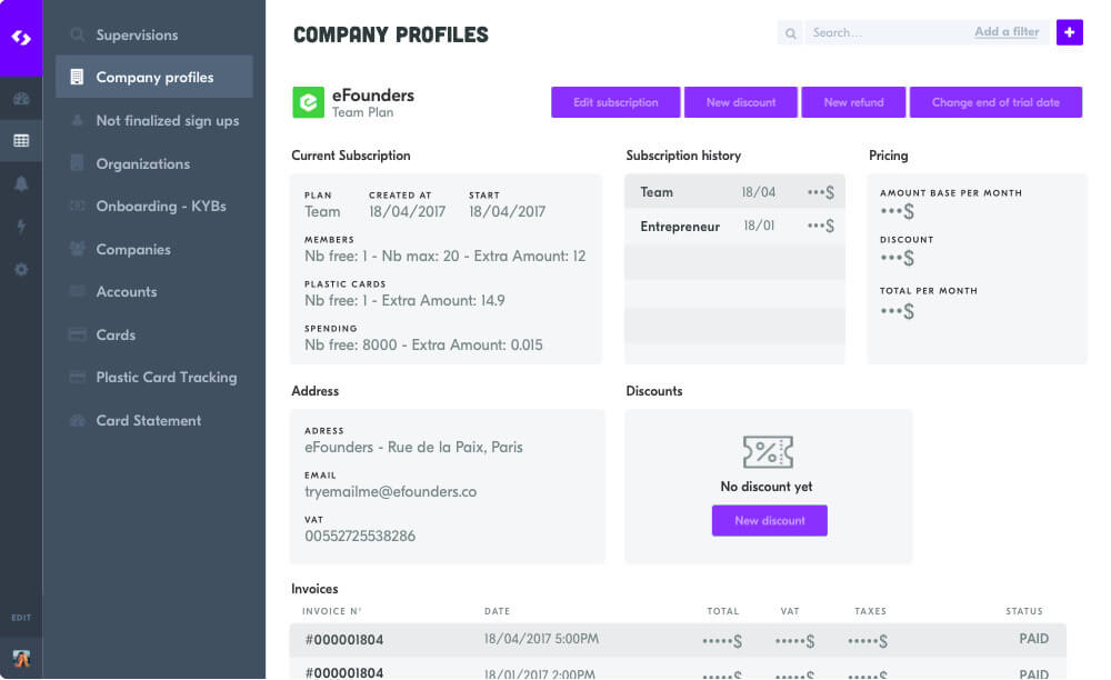 Spendesk interface