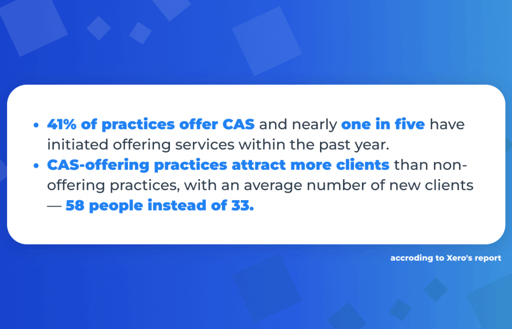 Stats on CAS-offering accounting practices