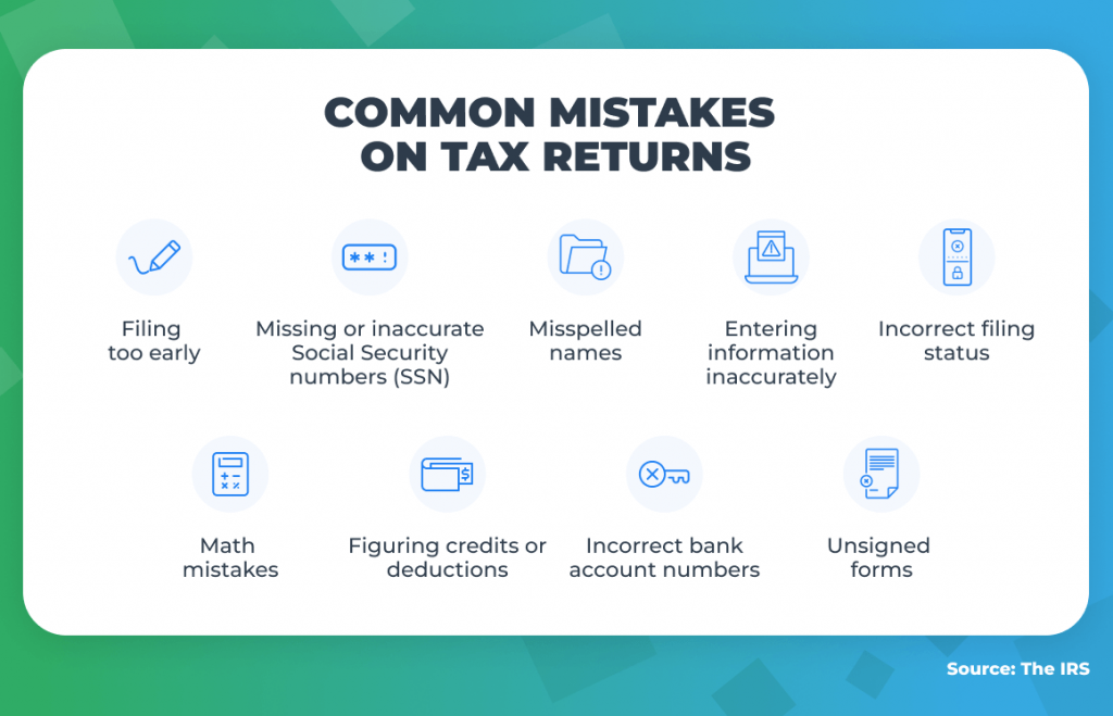 Common mistakes on tax returns