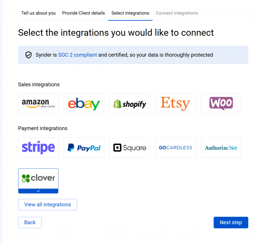 Connecting Clover to Synder