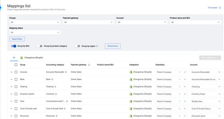 Mapping list in Synder