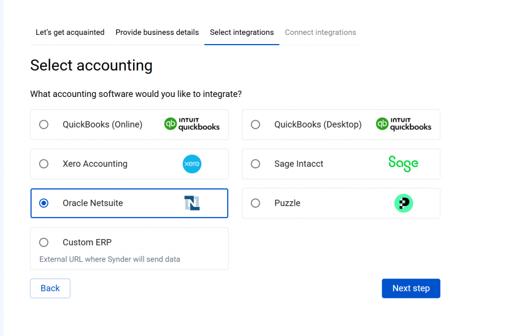 Connecting Oracle NetSuite to Synder