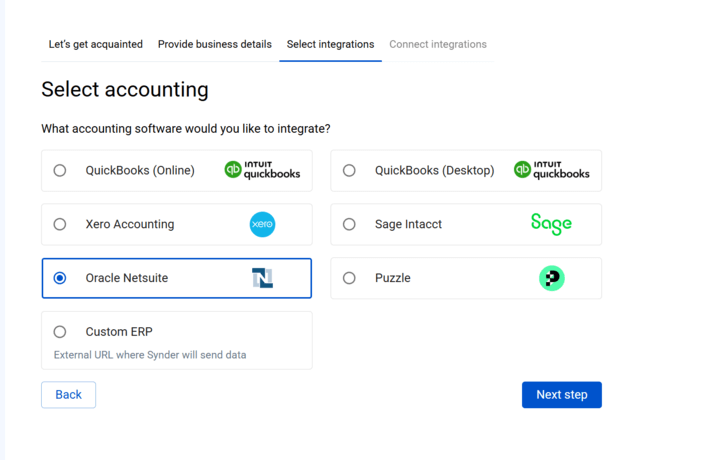 Connecting Oracle NetSuite to Synder