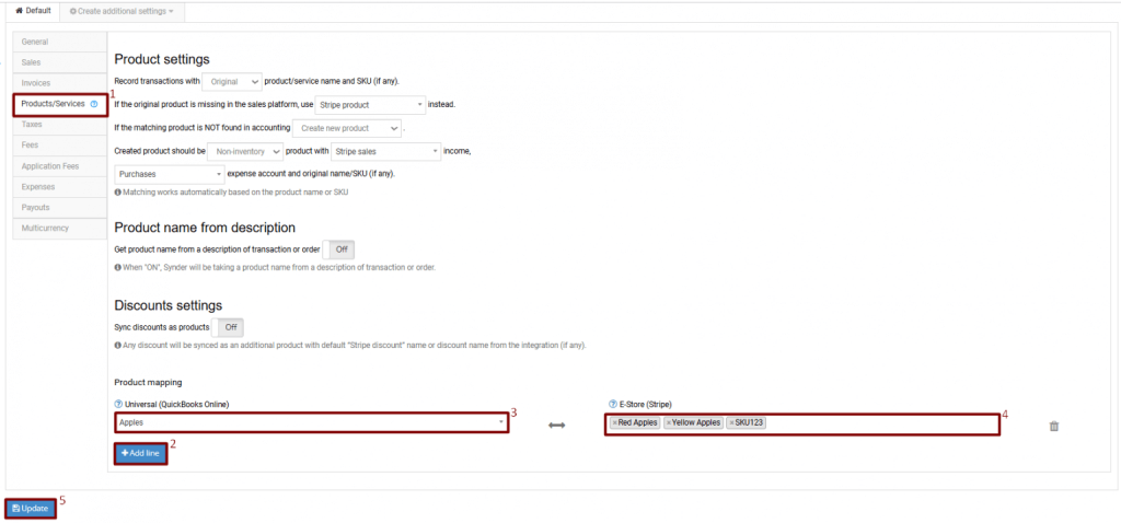 Synder: Map Square payments to the right Xero accounts