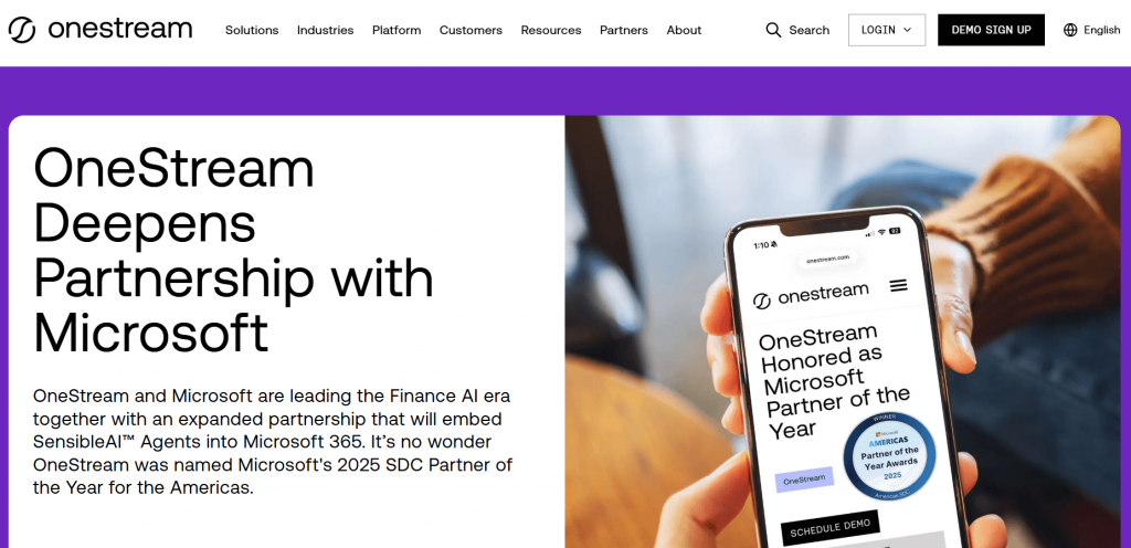 OneStream finance platform