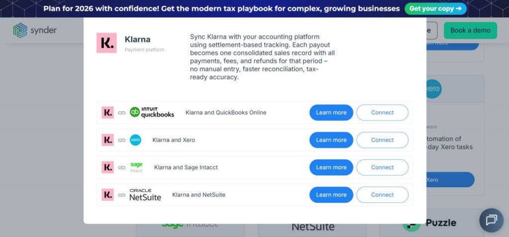 Synder Klarna integration