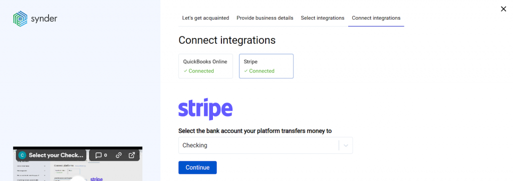 How to set up each intergation in Synder