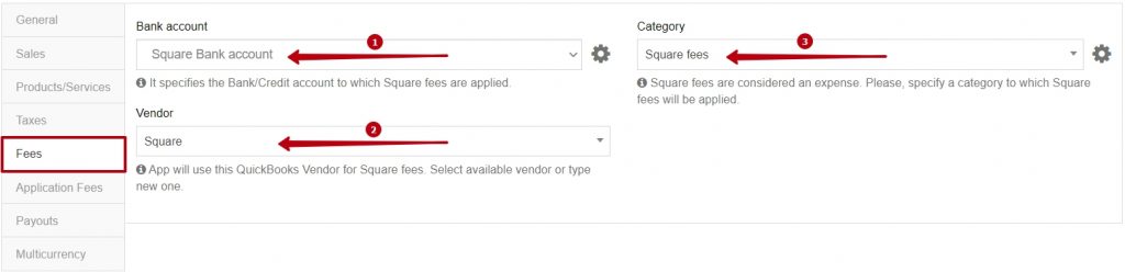 Synder Fees Tab for Square Settings