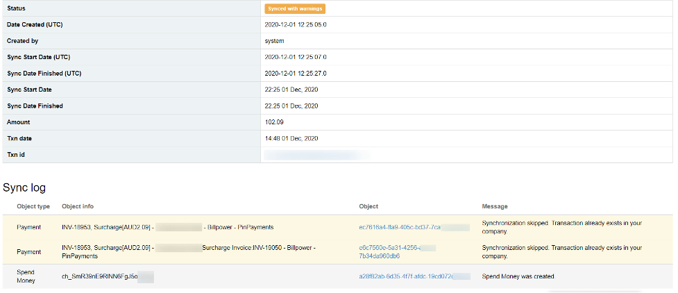 To avoid duplicates in this situation Billpower transfers the number of the invoice to Pin Payments 