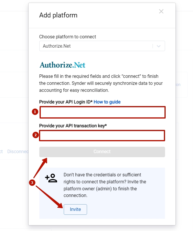 Connect  to Your Accounting Platform for Data Synchronization