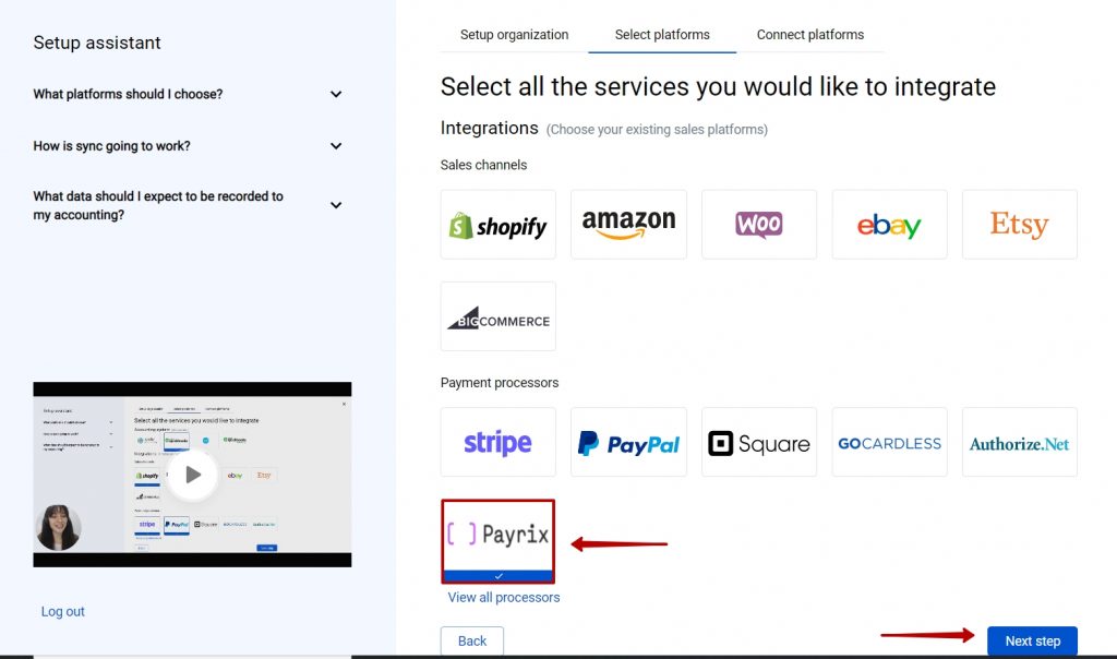 Select Payrix Onboarding