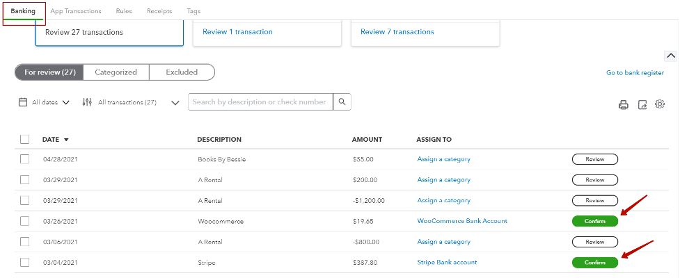 QuickBooks Reconciliation Flow