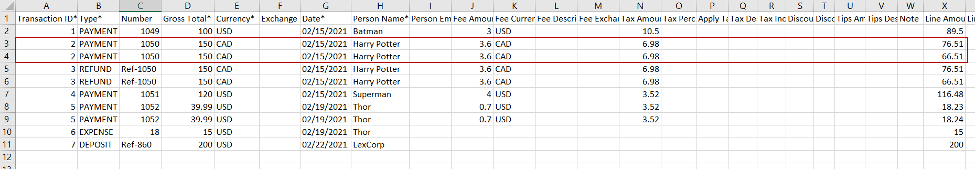 “Exchange rate” field