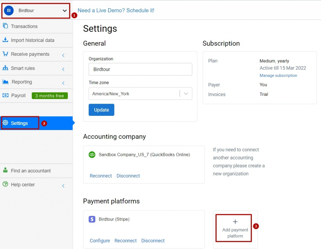 Add payment platform