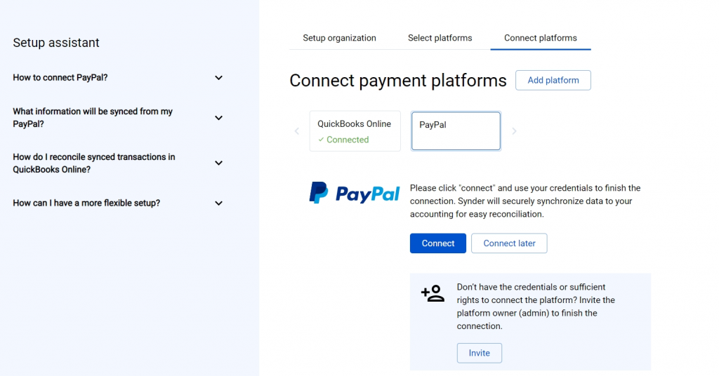 Connect your PayPal account