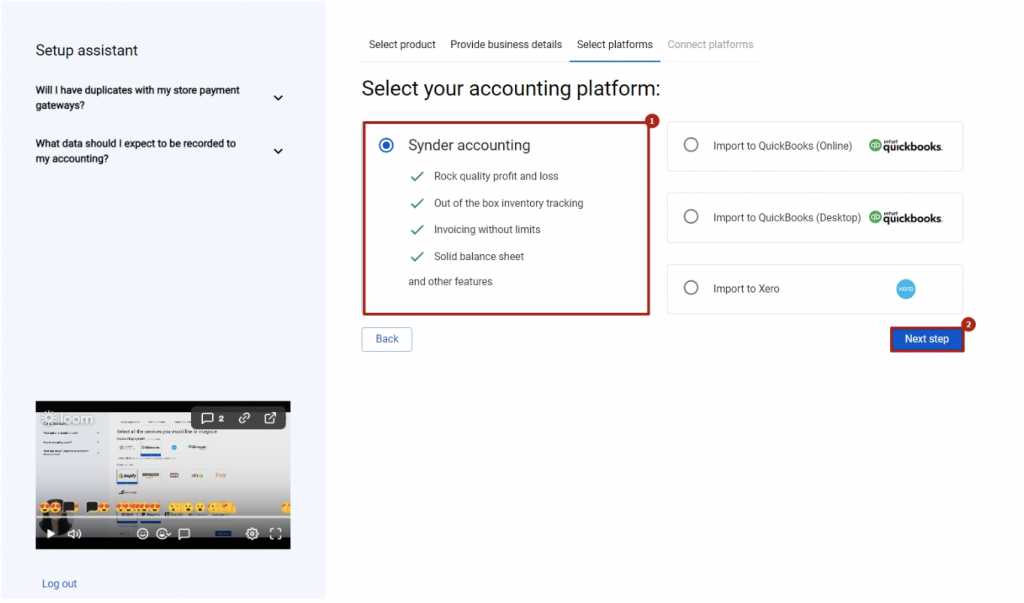 Connect  to Your Accounting Platform for Data Synchronization