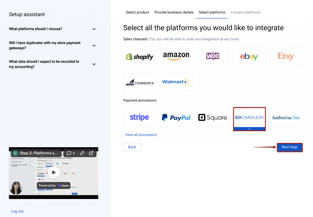 Connect  to Your Accounting Platform for Data Synchronization