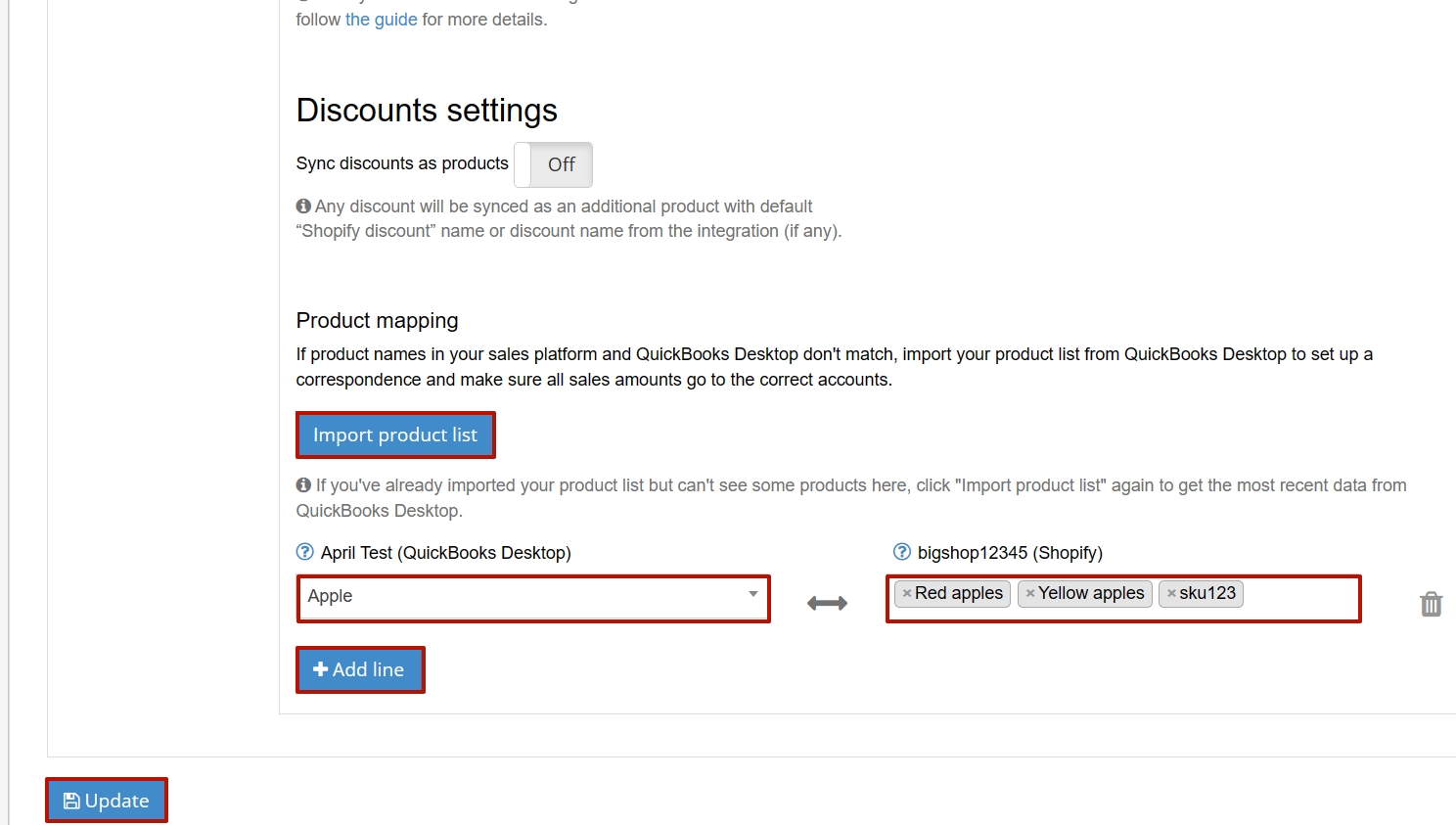 Product Mapping Feature for QuickBooks Desktop - Synder Guide