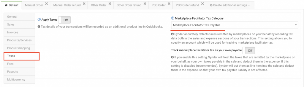 Colorado Retail Delivery Fee Withheld shown in a Synder transaction