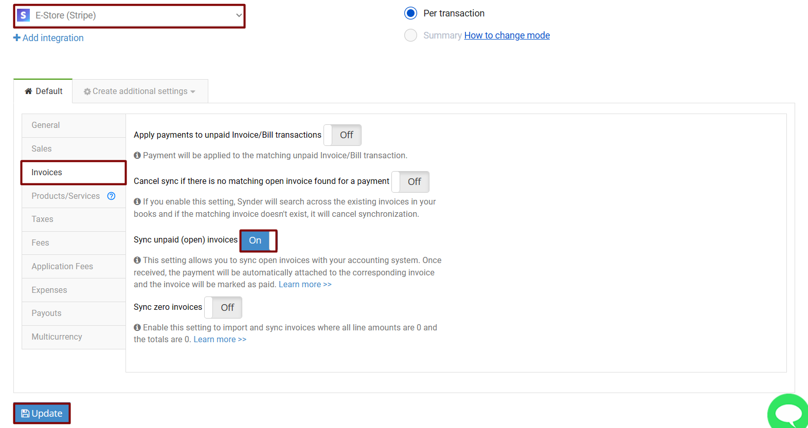 How to sync unpaid invoices from Stripe with Synder - Knowledge Base