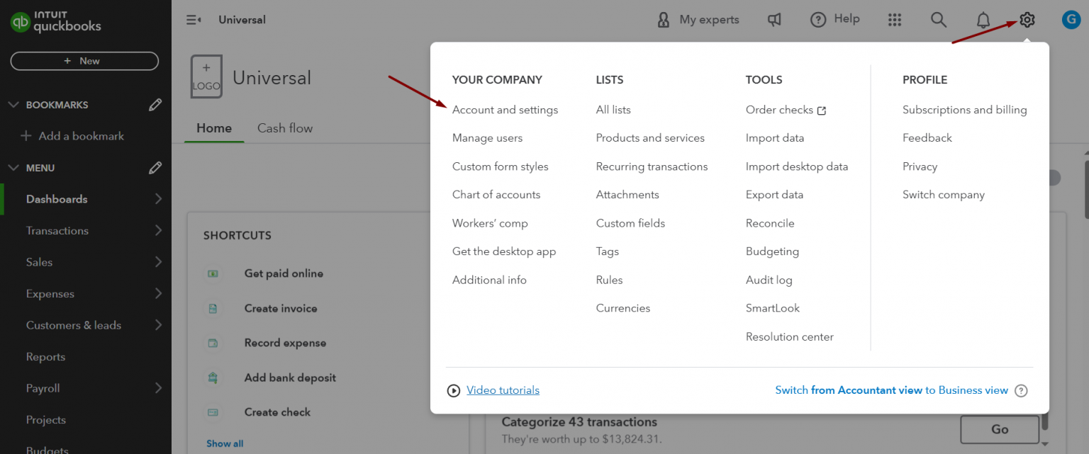 How to enable locations in QuickBooks Online - QuickBooks location guide